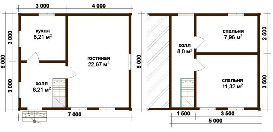 Дом 6 на 6 из ракушки проект