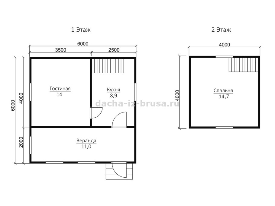Дачный дом 6х6 с мансардой проект