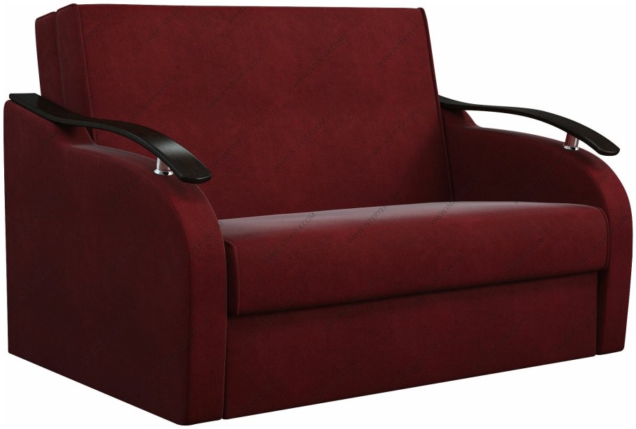 Диван с полками в подлокотниках