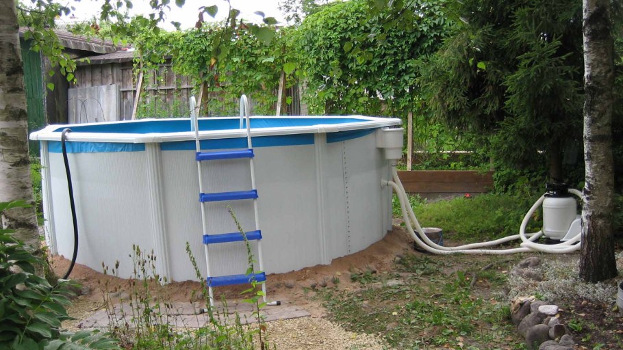 Установка каркасного бассейна