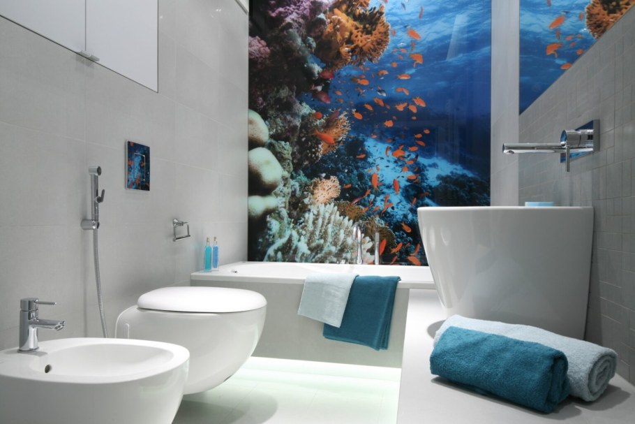 Ванная с фотообоями