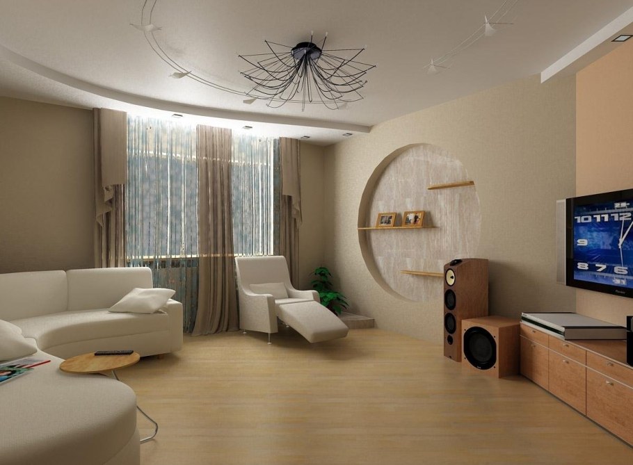 Ремонт гостиной дизайн