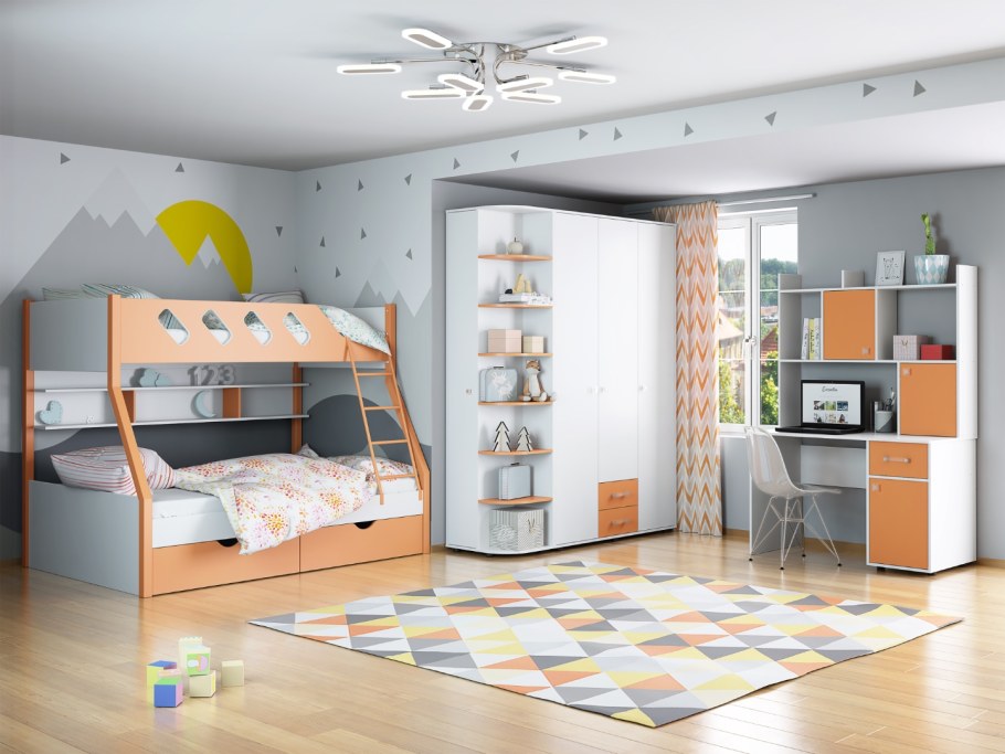 Лазурит мебель двухъярусная кровать детская спальня