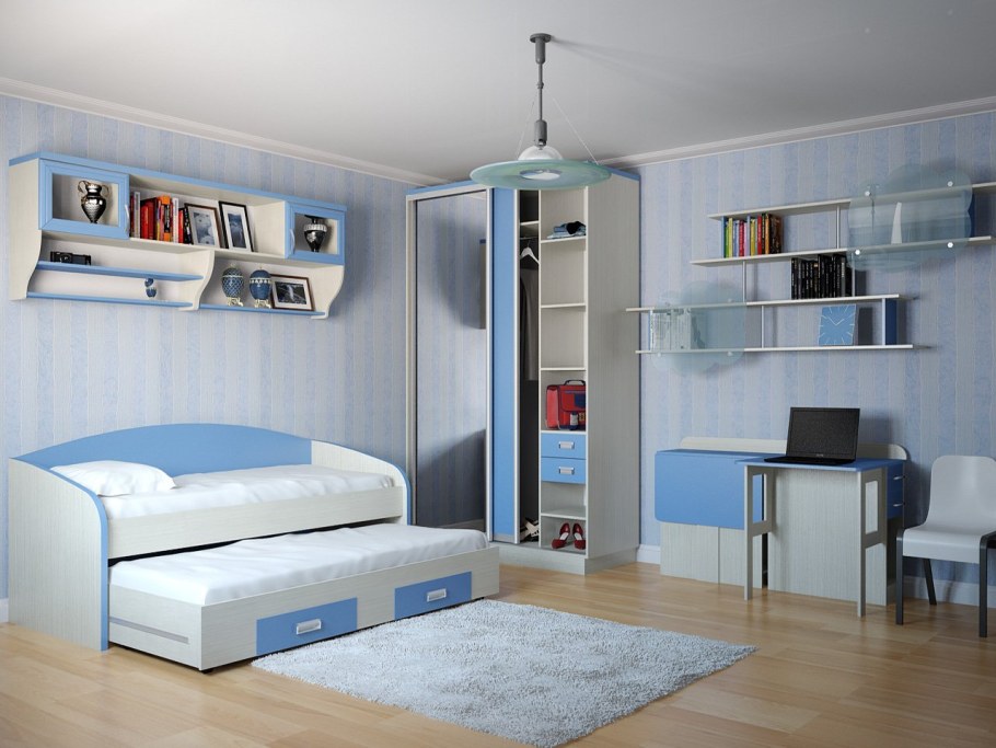 Кровать Даниэль лазурит