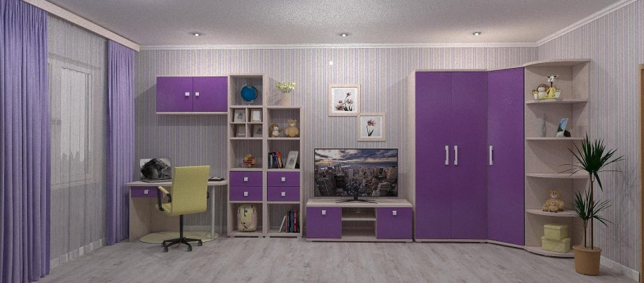 Шкаф угловой Тиана лазурит