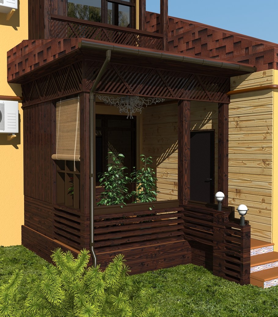 Крыльцо с тамбуром в частном доме