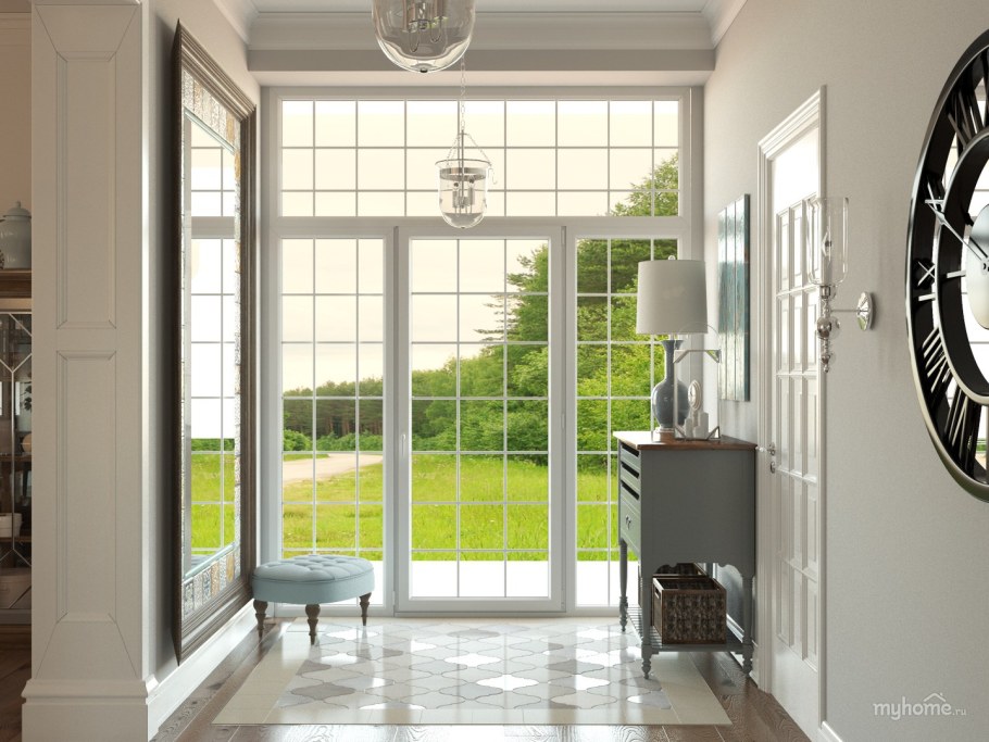 Стеклянный коридор в частном доме