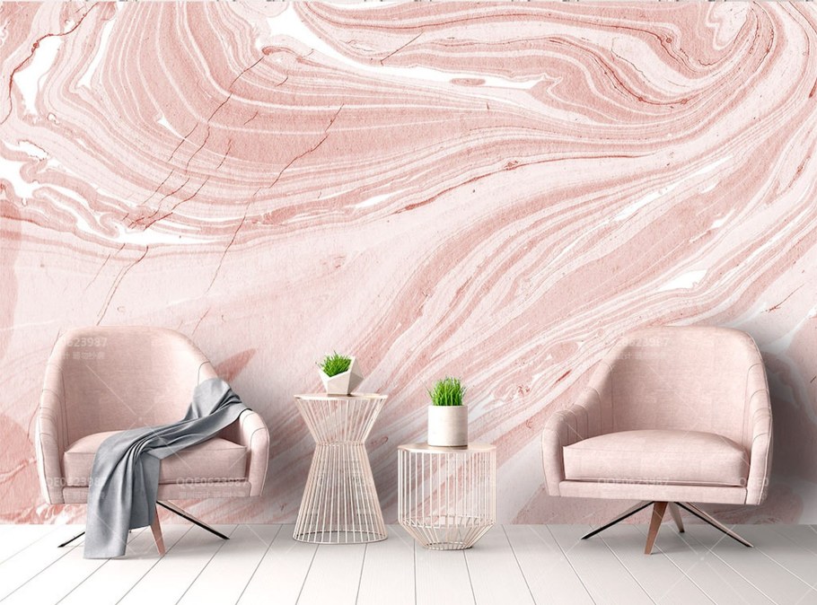 Мраморные обои в интерьере