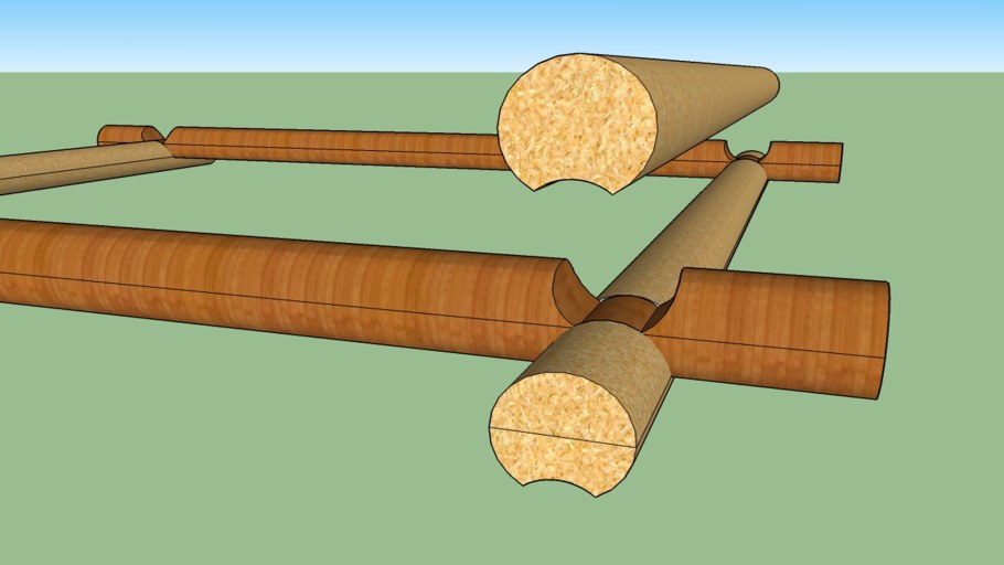 Сращивание бревен в срубе по длине
