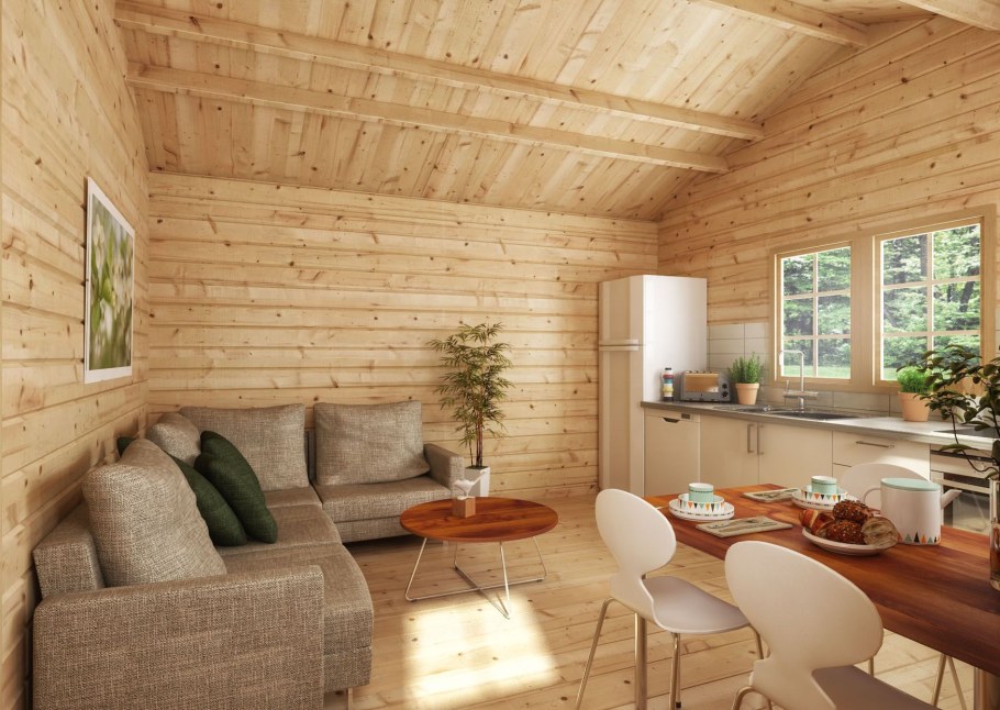 Отделка дачного домика внутри