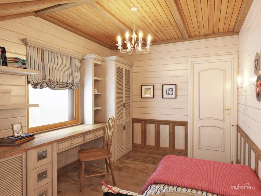 Комната обшитая вагонкой