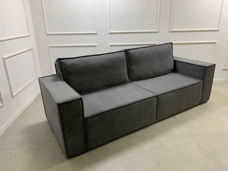 Диван со спальным местом серый