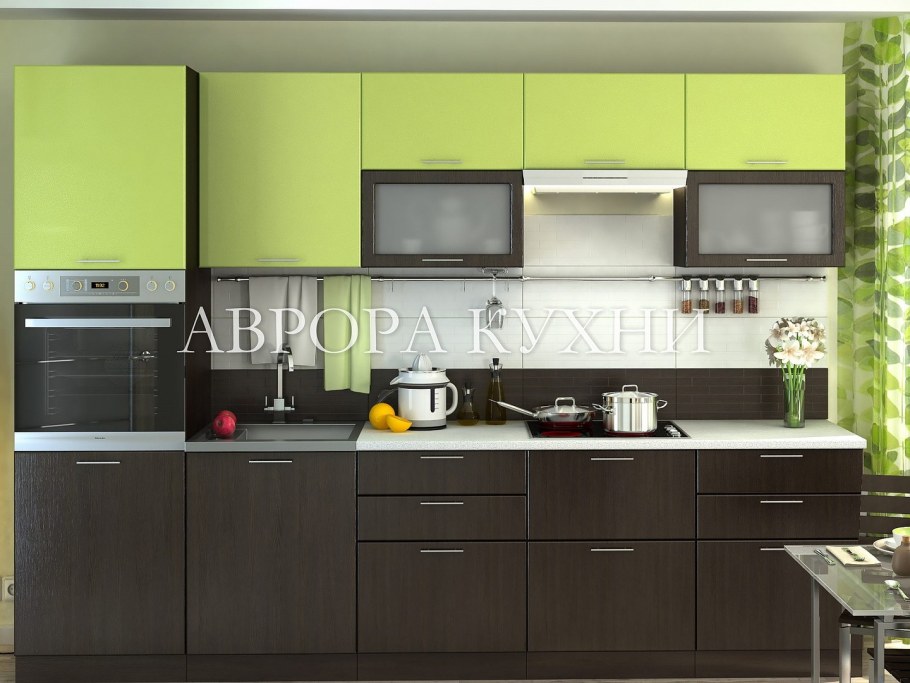 Кухня Ксения олива глянец