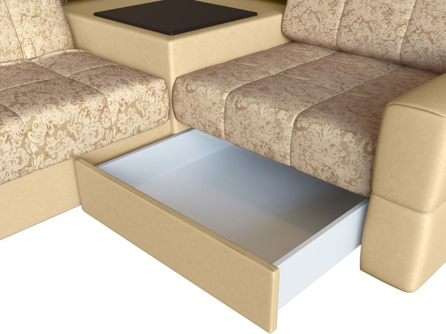 Диван прямой черный