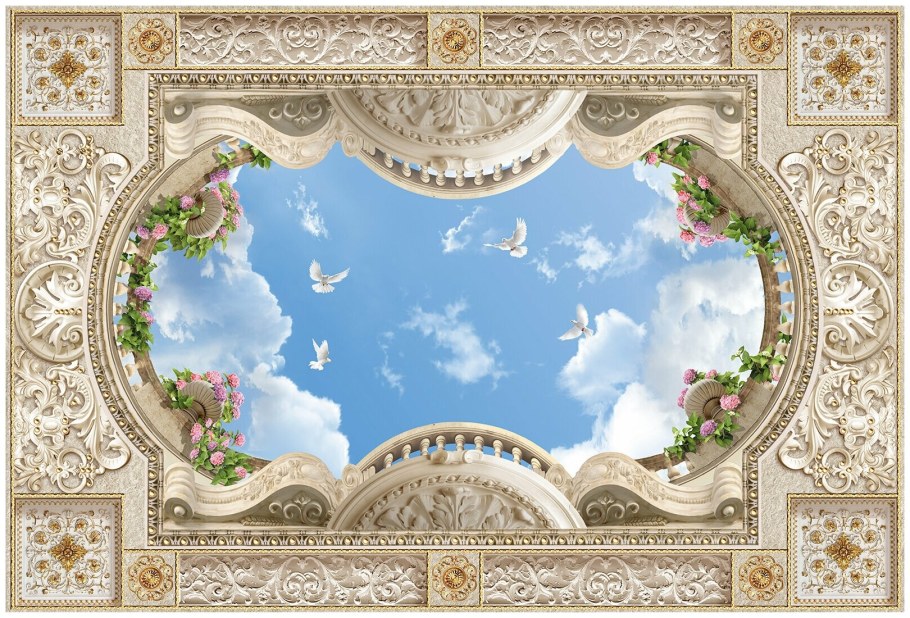 Фрески на потолке Апплико