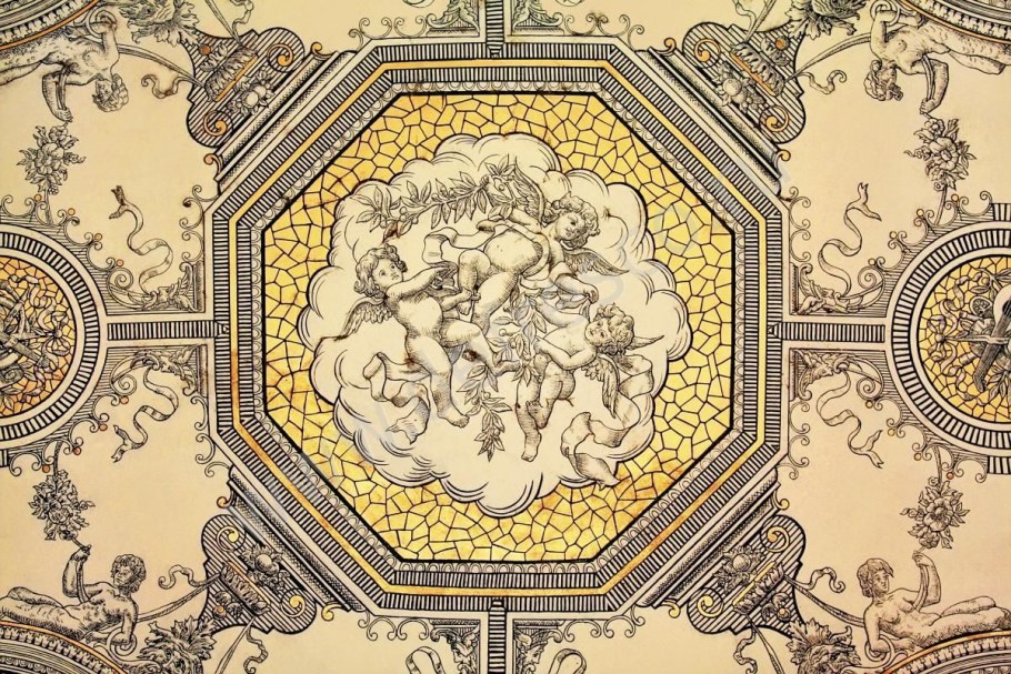 Фреска на потолок круглая