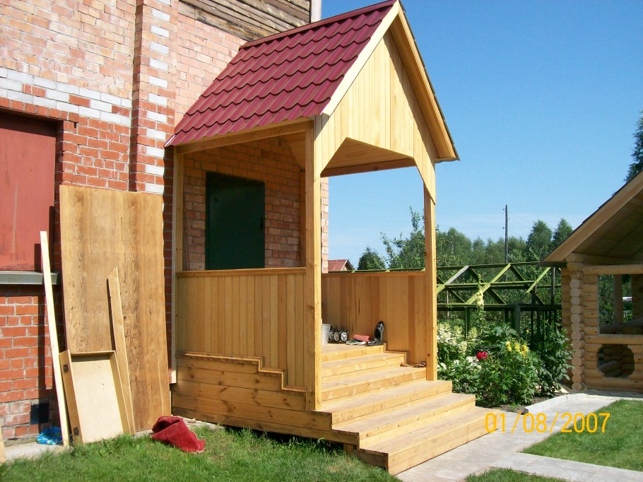 Крыльцо из бруса 100х100