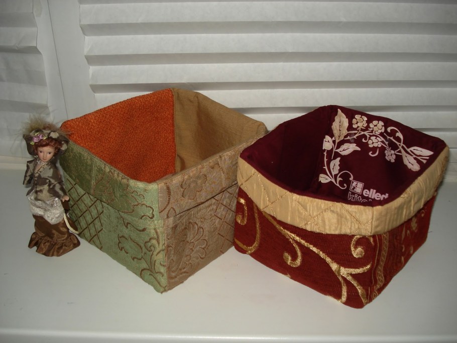 Коробочки из мебельной ткани