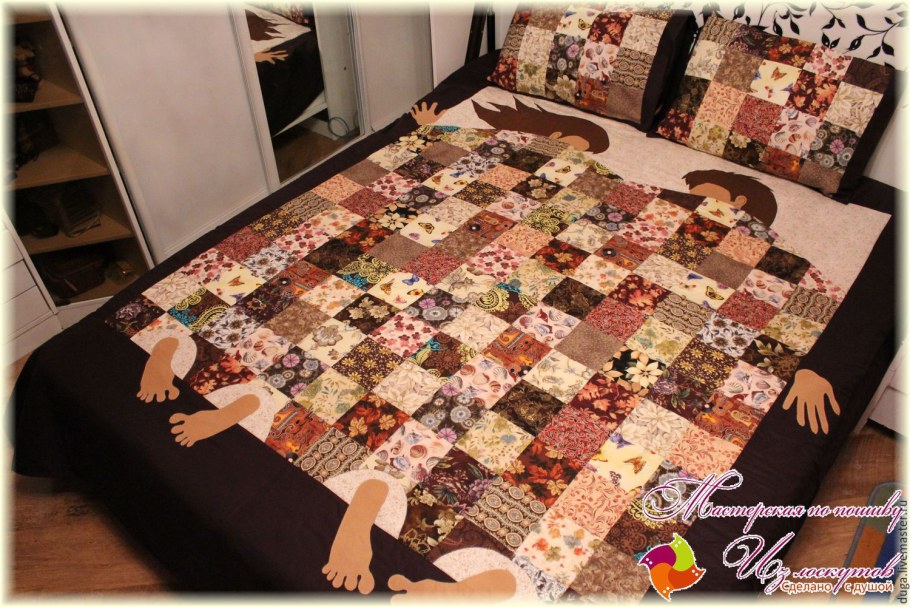 Пэчворк из кусочков ткани