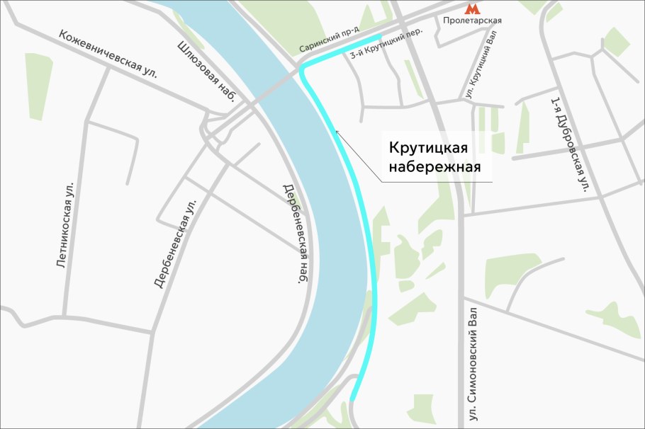 Проект реконструкции Крутицкой набережной и Симоновской