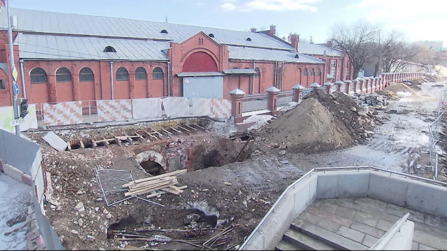 Раскопки на Крутицкой набережной