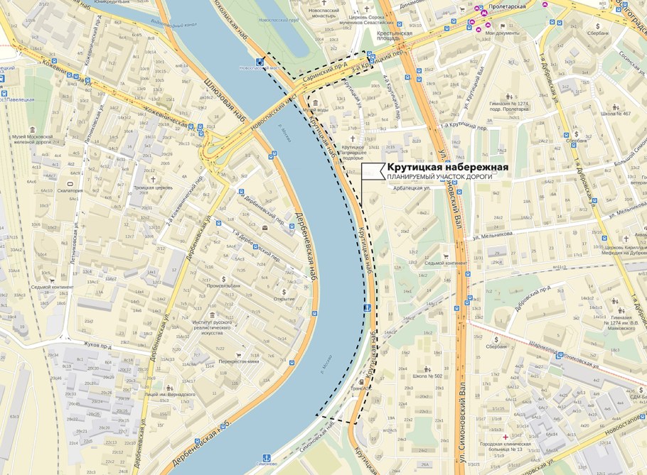 Реконструкция Крутицкой набережной проект