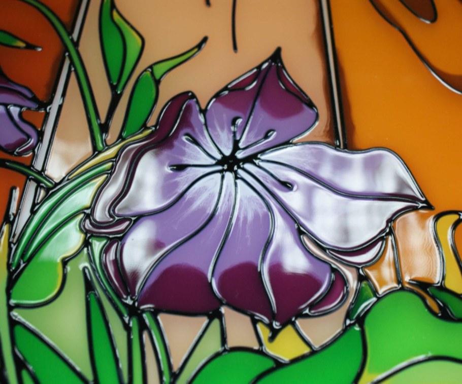 Контурный заливной витраж