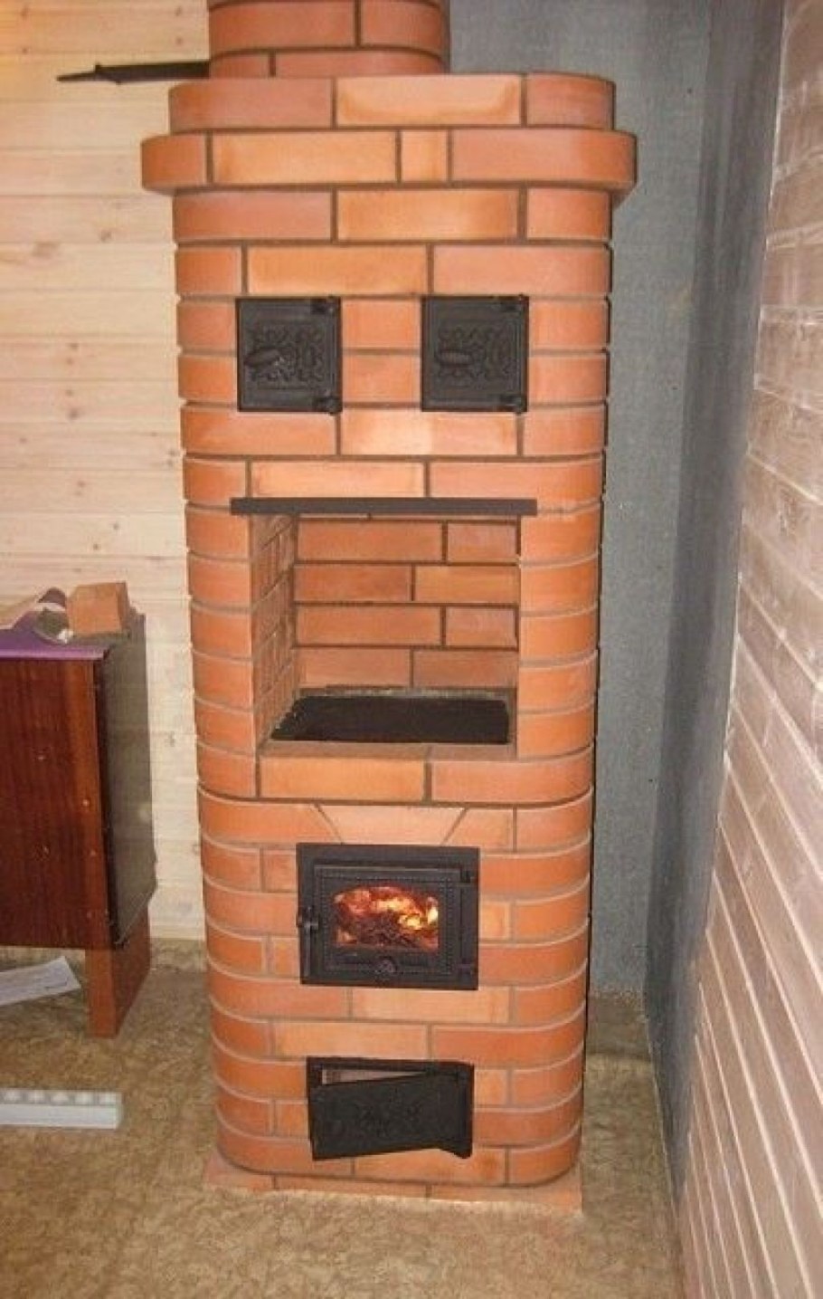 Кирпичная печь 1х1м
