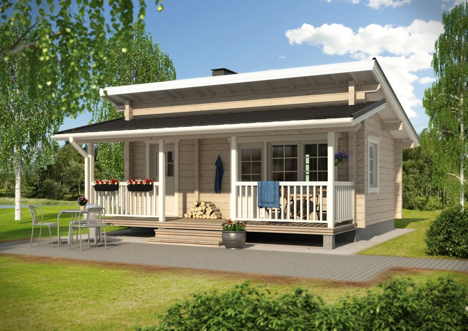 Проекты одноэтажных домов с верандой