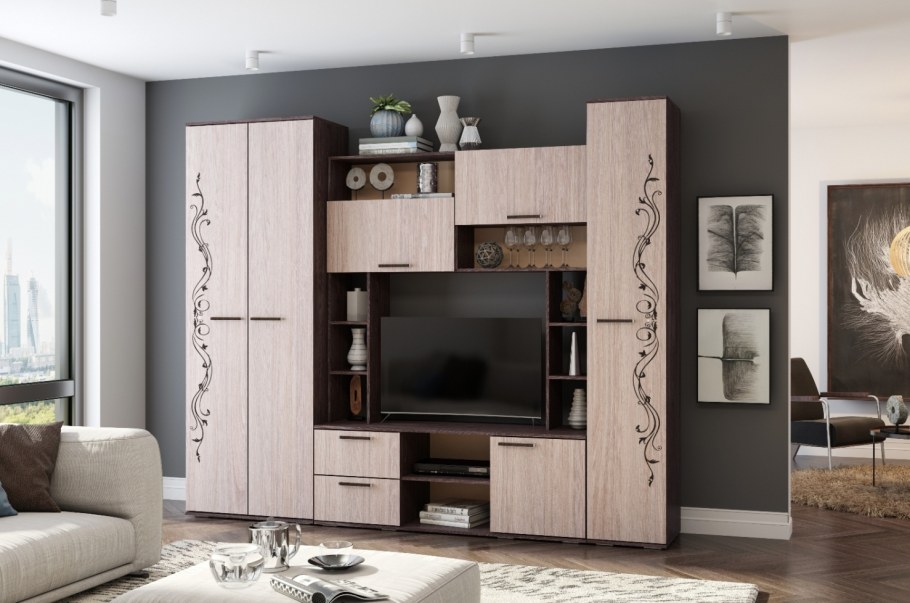 Шкаф-купе Версаль 3-х шимо светлый