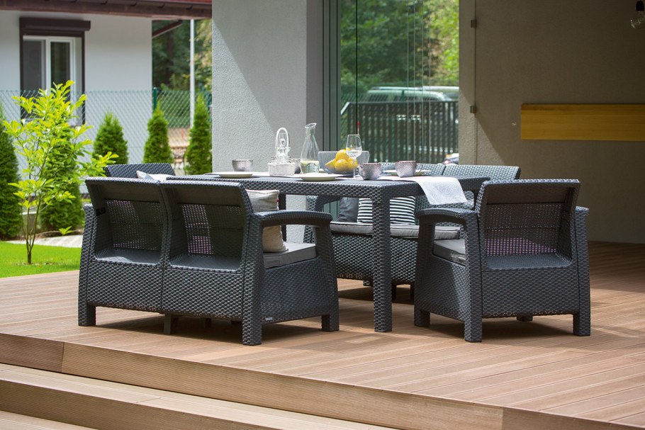 Комплект плетеной мебели AFM-605g Grey