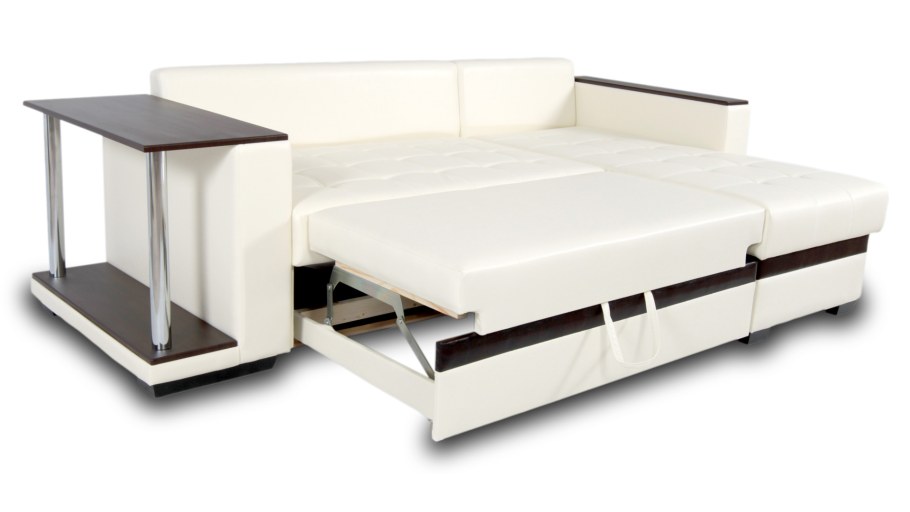 Диван с выдвижными ящиками в подлокотниках