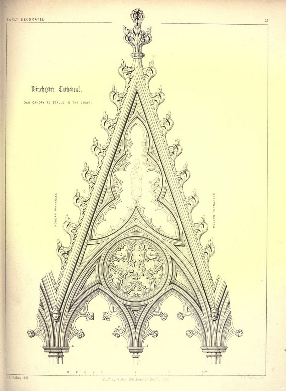 Вимперг Готика чертеж