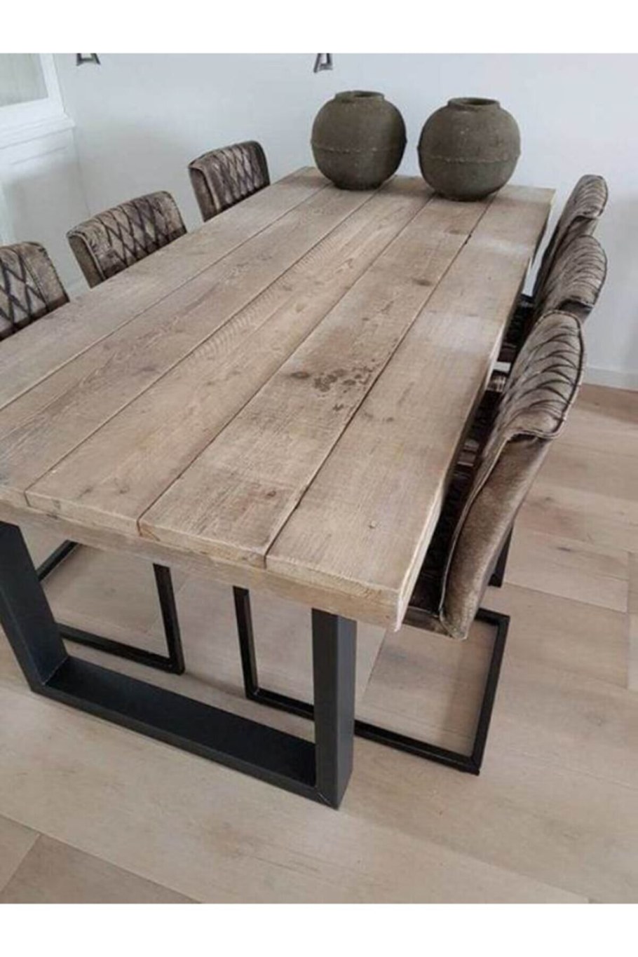 Стол лофт (столешница дуб, металл) r43-645