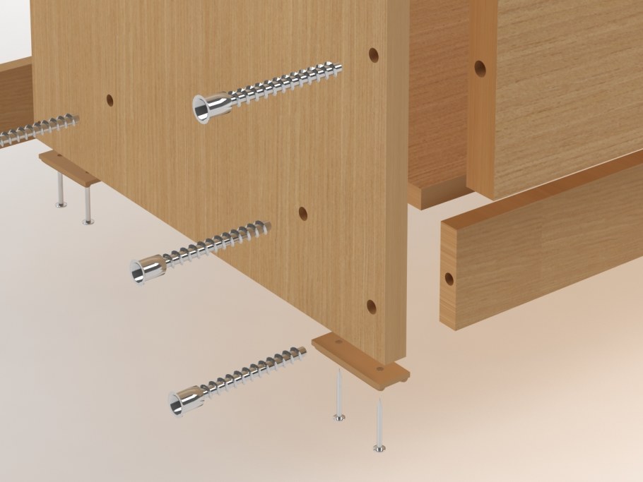 Кухонная тумба из мебельного щита