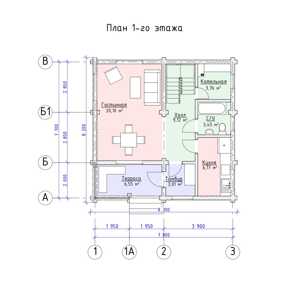План дома с размерами