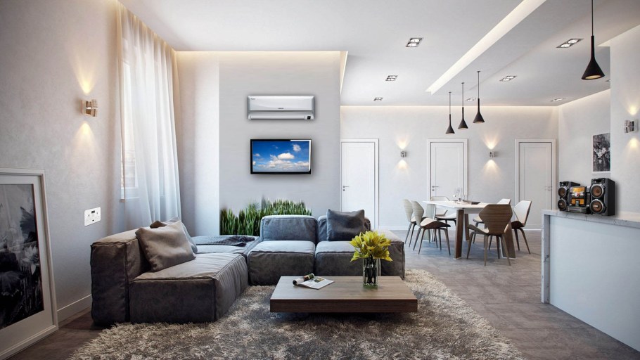 Гостиная в стиле Хайтэк