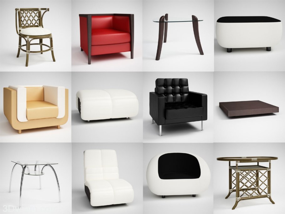 3д модель мебели