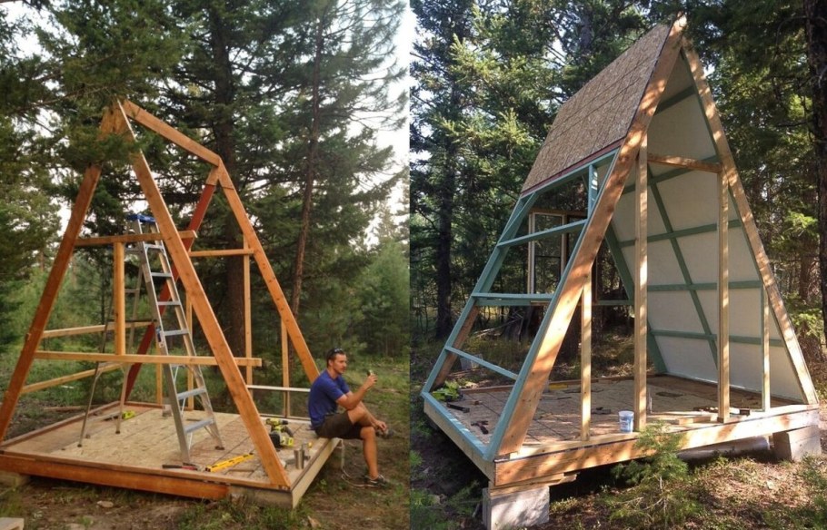 Треугольный домик для дачи