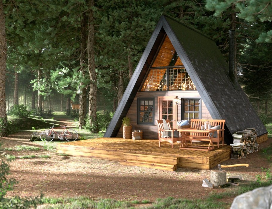 Детский домик шалаш на даче