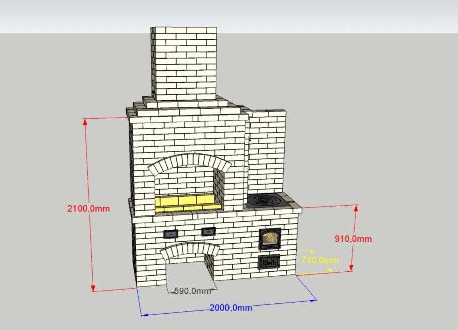 Печь-мангал МЕТАЛЛПРОЕКТ Искра-2
