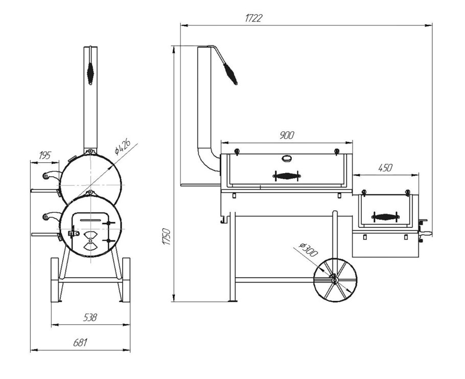 Порядовка печного комплекса барбекю казан и тандыр