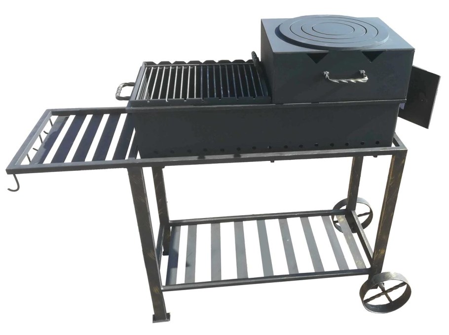 Мангал с казаном из металла