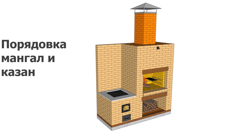 Чертежи мангала из шамотного кирпича