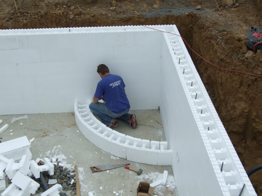 Несъемная опалубка ICF для фундамента