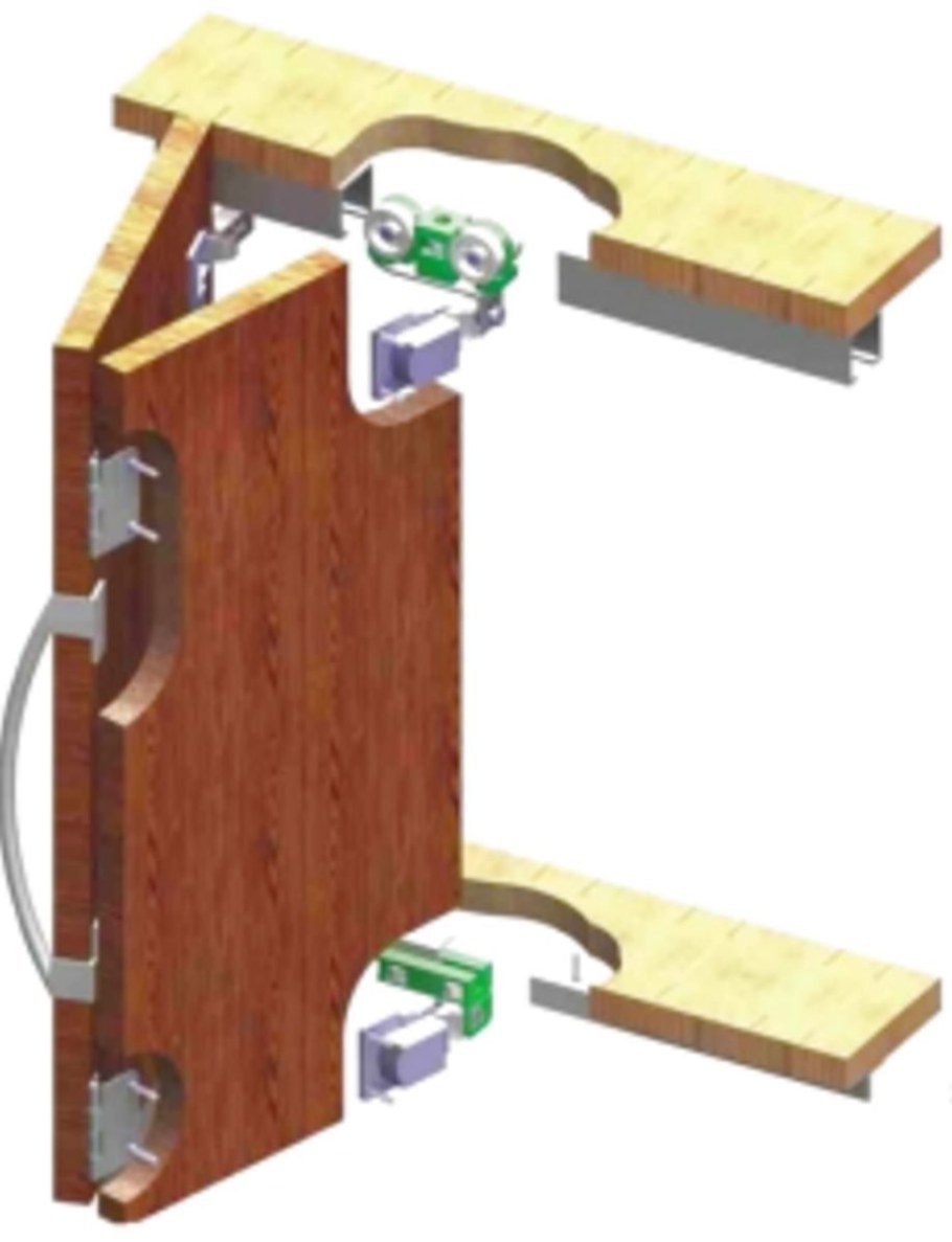 Комплект для 1 складывающейся двери 05-МКК-2 С одинарной петлей