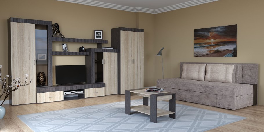 Гостиная Римини венге/дуб молочный