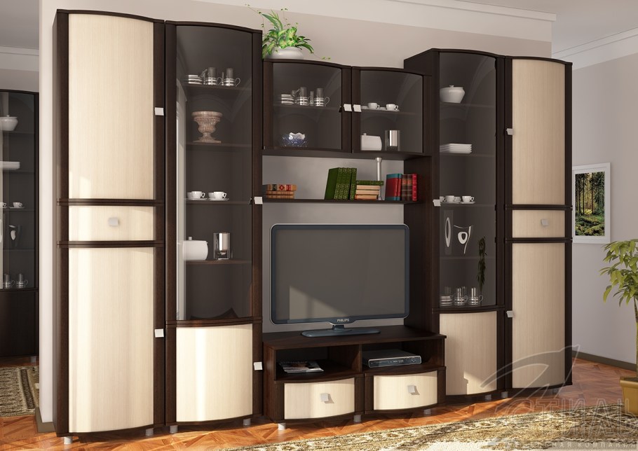 Стенка Атланта венге/дуб