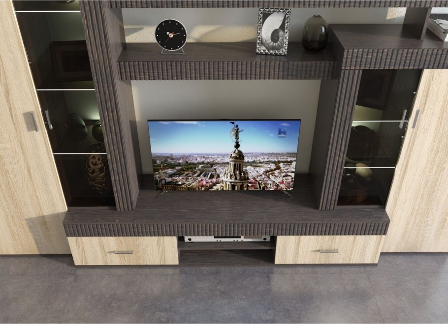 Стенка Йорк Империал белый глянец