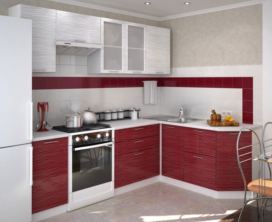 Кухня Сурская Валерия гранат металлик